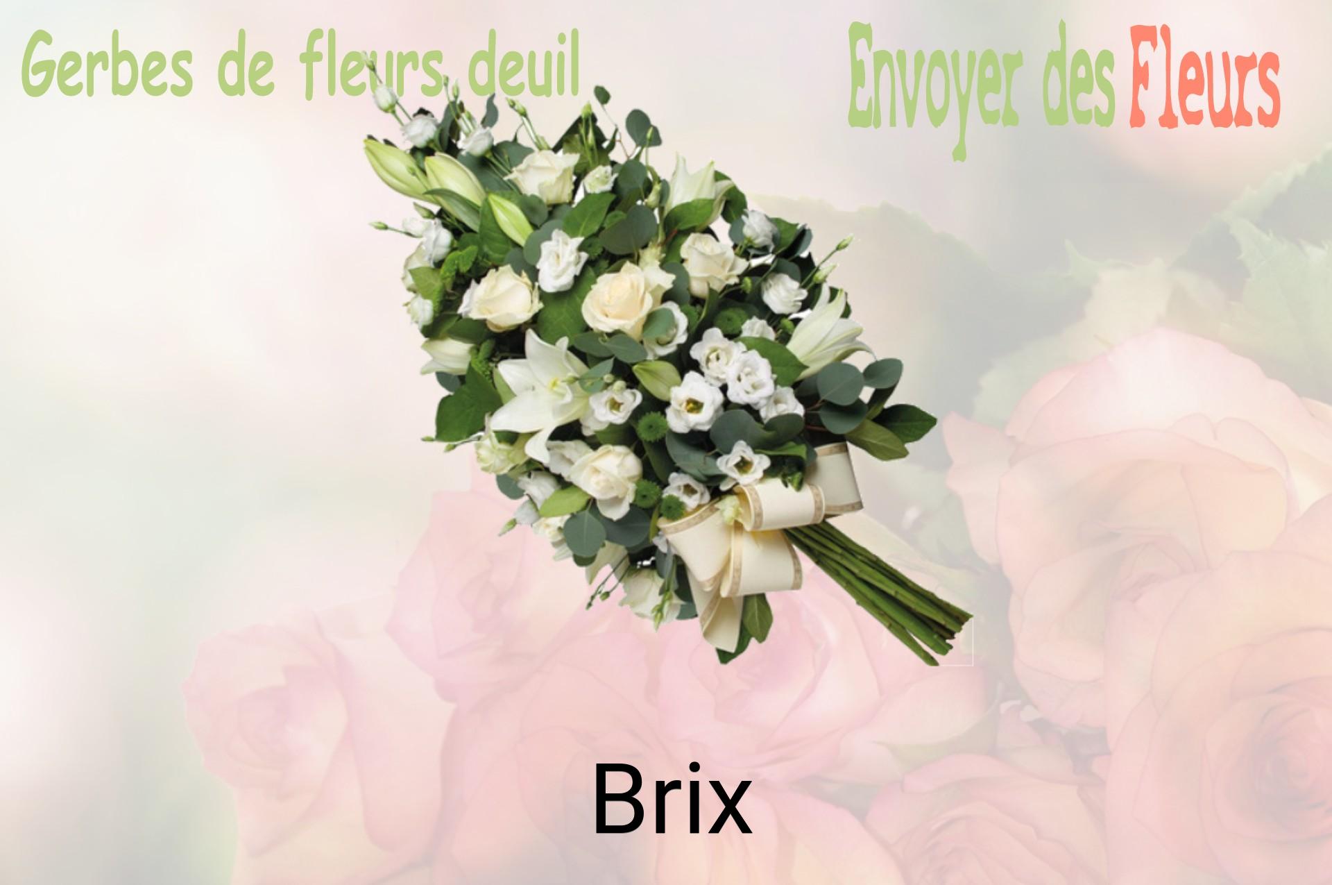 Gerbe de fleurs de deuil livrée à Brix
